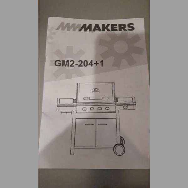 Plynový gril, MAKERS gm2 204+1, nový, lehce naražený