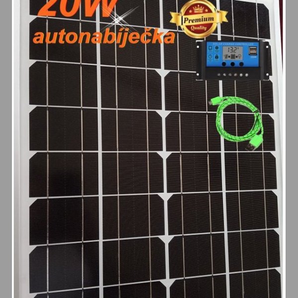 Autonabíječka solární 20W