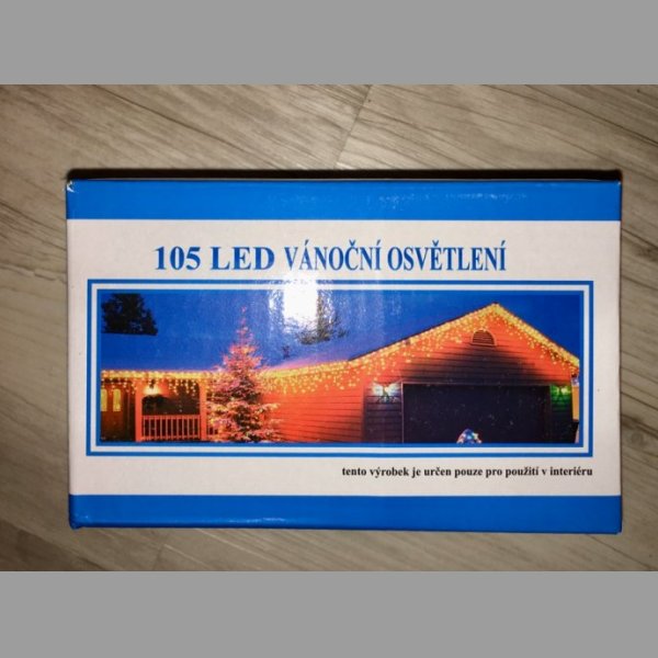 Vánoční ozdobná světla - světelný pás 105 LED, 5 m, bílá